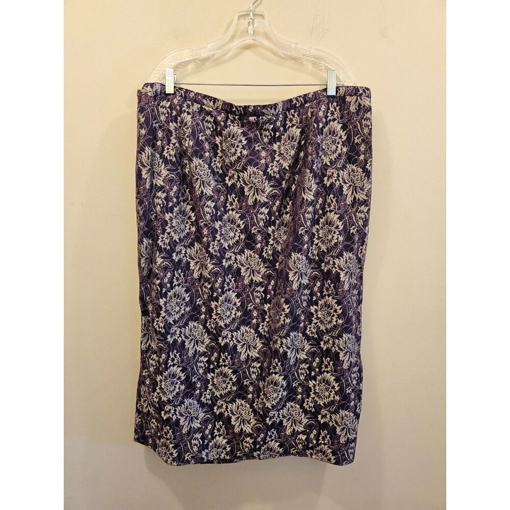 MILANO, PARIS, NY, MILANO Skirt and Jacket Suit Embellished Lace Purple Size 18W - Picture 7 of 15